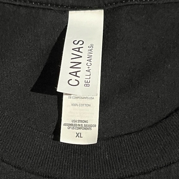 RARE Bella + Canvas Pumpkin Spice 100% Cotton Black Graphic T-Shirt - Picture 5 of 7